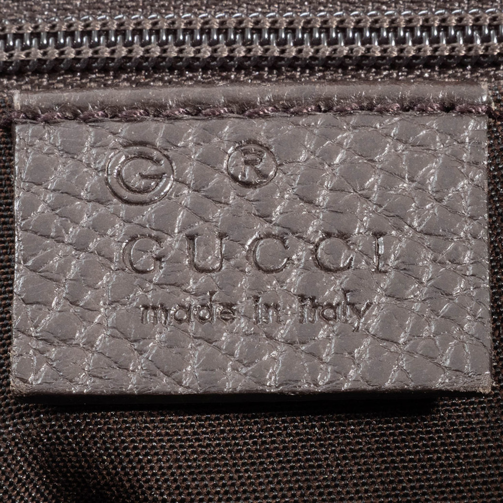 GUCCI Authentic Brown Leather Tote Bag - Picture 11 of 16